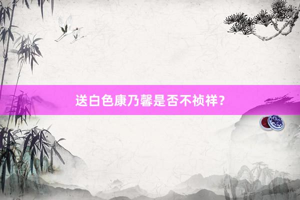 送白色康乃馨是否不祯祥？